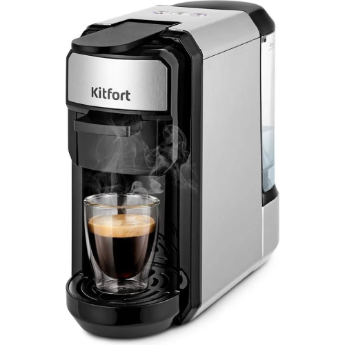 Кофеварка капсульная KitFort КТ-7192 серебристый