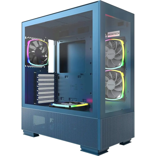 Корпус MONTECH Sky Two Morocco, ATX, Full-Tower, без БП, голубой