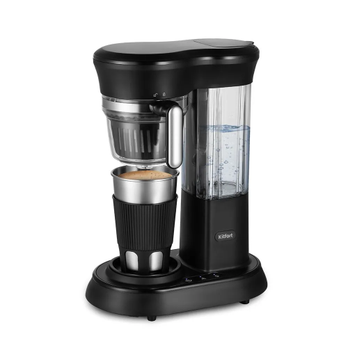 Кофемашина Kitfort КТ-7141 600Вт черный/нерж