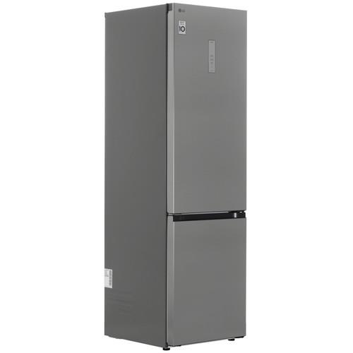 Холодильник с морозильником LG GC-B509FNZW серебристый