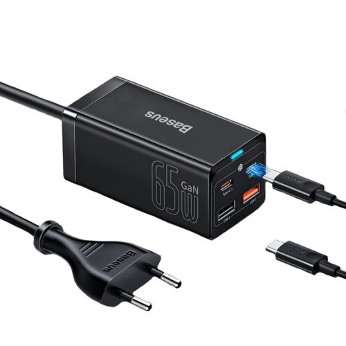 СЗУ Baseus GaN3 Pro CCGP040101 Desktop Fast Charger 2C 2U 65W EU Black