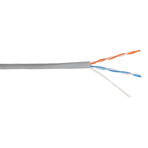 Кабель информационный Lanmaster NM-UTP5E2PR-CU кат.5е U/UTP не экранированный 2X2 PVC внутренний 305м серый