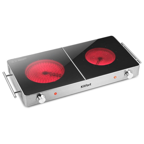 Настольная плита Kitfort КТ-150 серебристый
