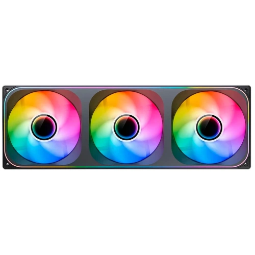 Вентилятор JONSBO ZA-420B (3 in 1) 140х140х28мм (PWM, ARGB LED, 700-1800об/мин, черный) Retail