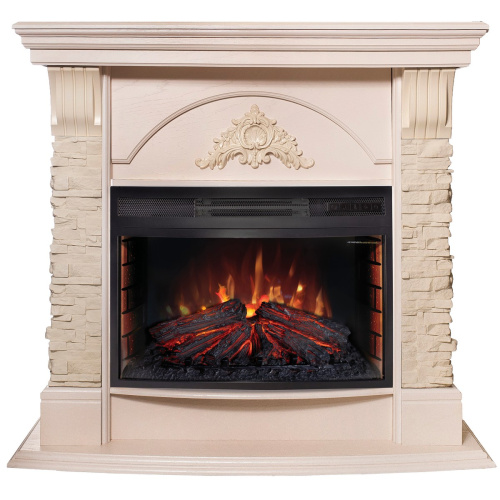 Электрокамин RealFlame Athena WT айвори с очагом Firefield 25 S IR