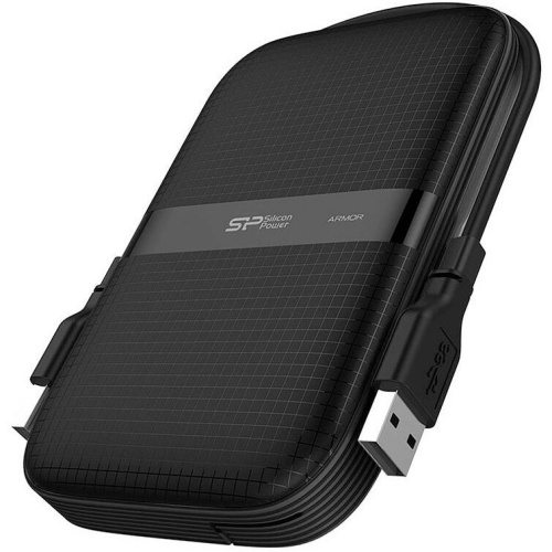 Внешний HDD Silicon Power Armor A60 (SP010TBPHDA60S3A), 1TB 2.5", USB 3.2, Черный