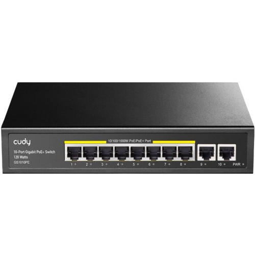 Коммутатор неуправляемый Cudy GS1010PE (L2) 10x1Гбит/с 8PoE+ 120W