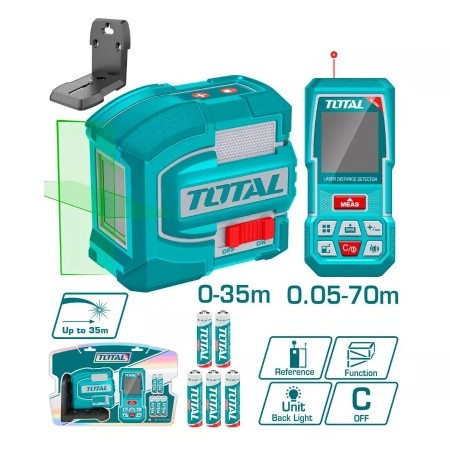 Лазерный дальномер Total TOSLL0401 с лазерным уровнем