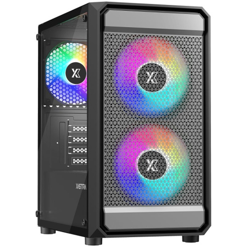 Корпус XASTRA A303M 3FRGB Black (A303M-2FC14F-1FC12F) mATX/Mesh/ tempered glass / 2x140mm + 1x120mm FRGB fans