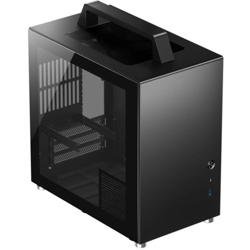 Корпус Jonsbo T8 Plus Black без БП, боковые панели из закаленного стекла, mini-ITX, черный