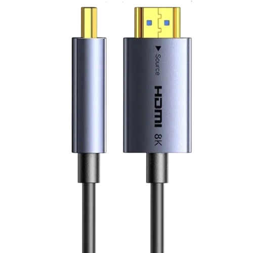 Кабель UGREEN HD183 (55507) HDMI 8K Fiber Optic Cable Male to Male Aluminum Shell 25m Dark Gray