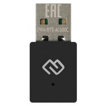 Сетевой адаптер Digma (DWA-BT5-AC600C) AC600/USB 2.0/WiFi + Bluetooth (ант.внутр.) 1ант.