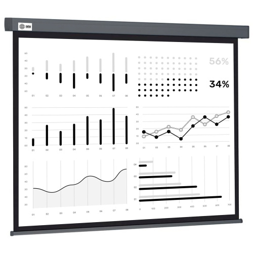 Экран Cactus CS-PSW-180X180-SG Wallscreen настенно-потолочный рулонный серый