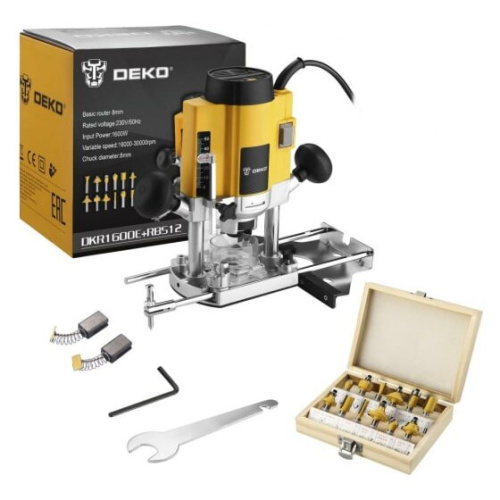 Фрезер DEKO DKR1600E + набор фрез RBS12 (063-4221)