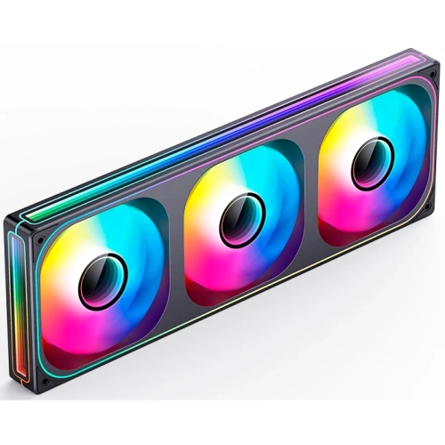 Вентилятор JONSBO ZB-360B (3 in 1) 120х120х28мм (PWM, ARGB LED, 700-2400об/мин, черный) Retail