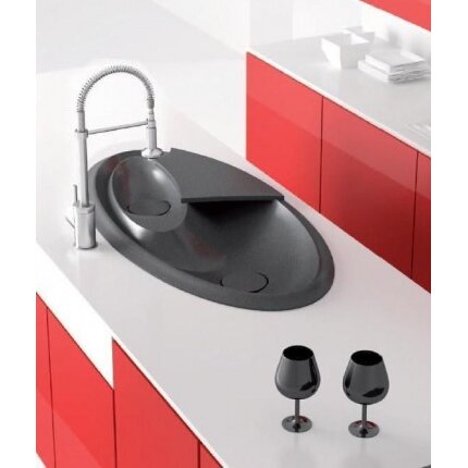 Кухонная мойка Marmorin Silvanus black Metalic