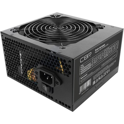 Блок питания CBR PSU-ATX500-12GM ATX 500W 80+ Bronze, APFC, 0.6mm, 20+4pin, 1*8-pin(4+4P), 2*6+2pin, 4*SATA, 4*IDE, 12cm fan, черный