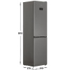Холодильник с морозильником Beko B3R0CNK332HX серый