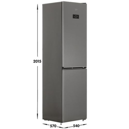 Холодильник с морозильником Beko B3R0CNK332HX серый