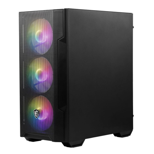 Корпус MSI Mag Force M100A (306-7G20A28-HH9) без блока питания Mini-Tower, TG, 4x120mm ARGB, 2xUSB 2.0, 1xUSB 3.0, mATX, mITX Black
