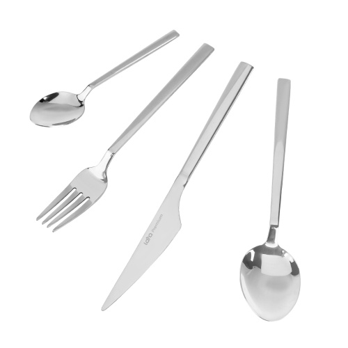 Набор столовых приборов LARA LR10-22/24 Электра 24 предмета, 6 персон, зеркальная полировка