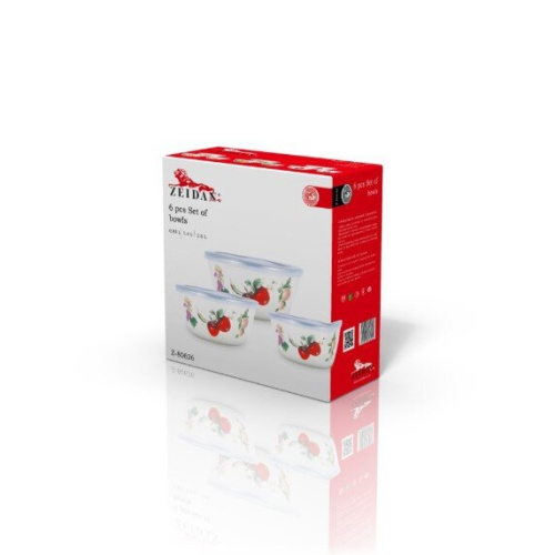 Набор мисок ZEIDAN Z-80626-03 фрукты