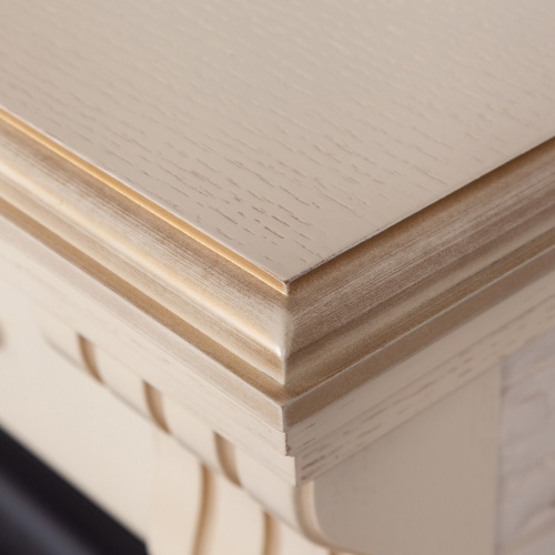 Электрокамин RealFlame Athena WT белый дуб с золотой патиной с очагом Majestic Lux Black