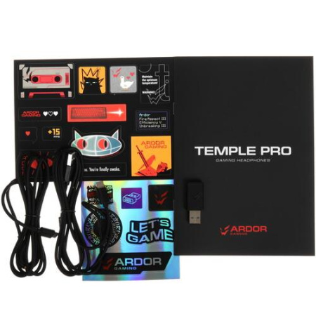 Беспроводные/проводные наушники ARDOR GAMING Temple PRO черный