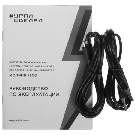 Портативная аудиосистема Урал Молния 7500, черный