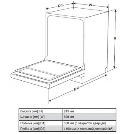 Встраиваемая посудомоечная машина Hansa ZIM615BQ
