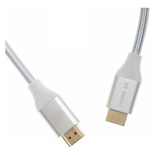 Кабель аудио-видео Cactus CS-HDMI.2.1-3 HDMI(m)/HDMI(m) 3м позолоч.конт. серебристый