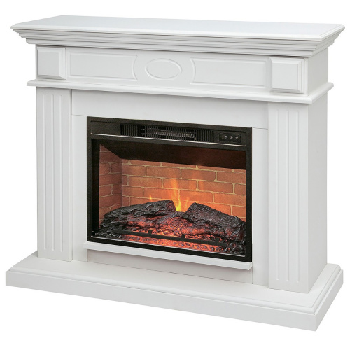 Электрокамин RealFlame Leda 24/25,5 WT белый матовый с очагом Irvine 24