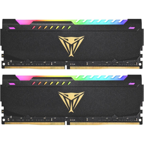 ОЗУ Patriot Memory DDR 4 DIMM 64Gb (32Gbx2) PC25600, 3200Mhz, CL18, PATRIOT Viper Steel RGB (PVSR464G320C8K) (retail)