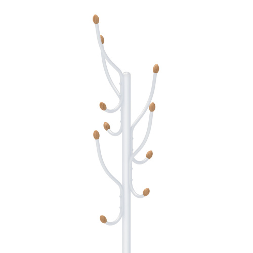 Вешалка НИКА ВКО1/МБ с деревянными наконечниками матовый белый