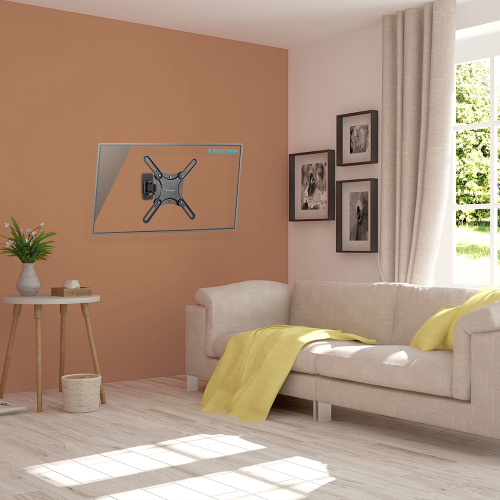 Кронштейн для телевизора Kromax Corbel-4 черный 15"-42" макс.25кг настенный поворот и наклон