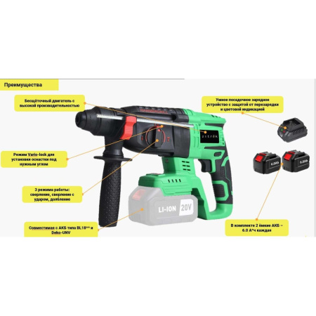 Перфоратор Zitrek Destroyer Pro (063-4373) аккум.