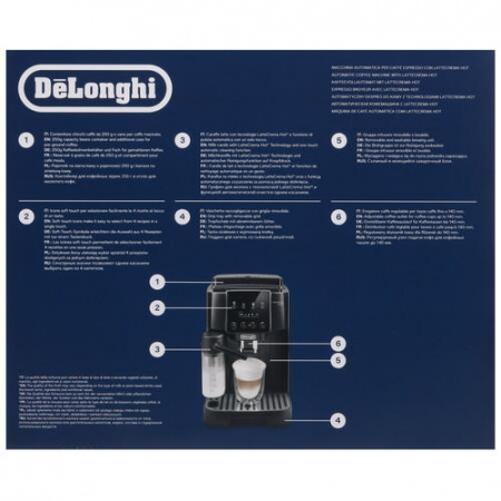 Кофемашина автоматическая DeLonghi DL ECAM220.60.B черный