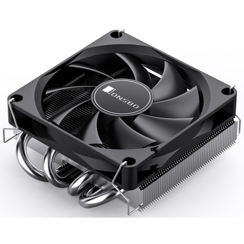 Кулер JONSBO HP-400S Black LGA1700/1200/115X/AM5/AM4 низкопрофильный 36.7мм (TDP 140W, PWM, 90mm Fan, 4 тепловые трубки, 4-pin) Retail
