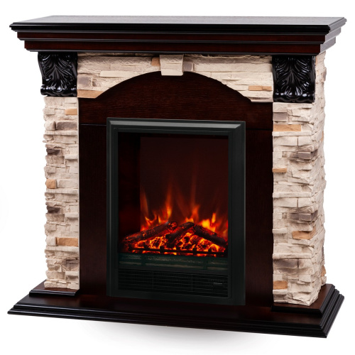 Электрокамин RealFlame Dublin Rock AO античный дуб с очагом Eugene