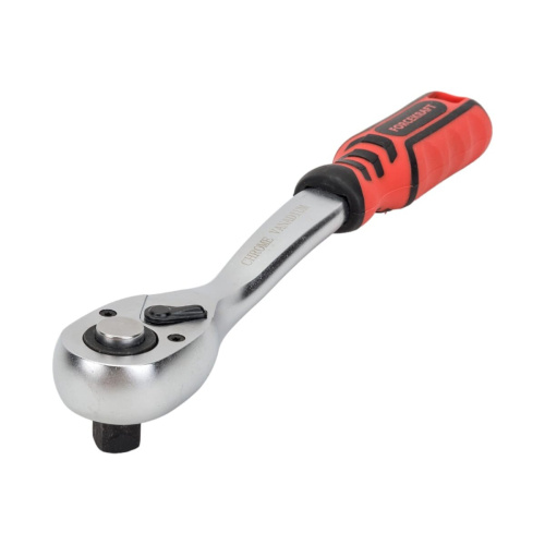 Трещотка Forcekraft FK-80724 (51424) реверсивная с прорезиненной ручкой 1/2'' (L-250мм, 72зуб)