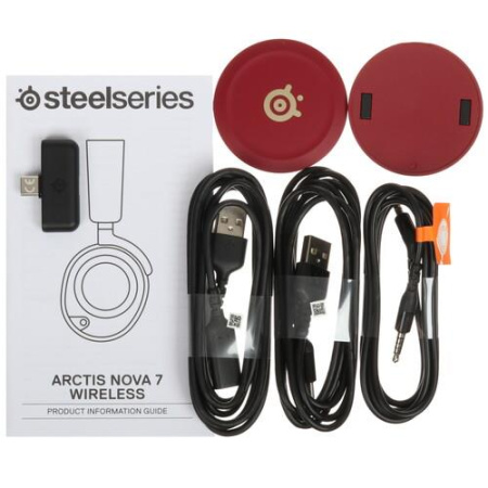 Беспроводные/проводные наушники SteelSeries Arctis Nova 7 Dragon Edition красный