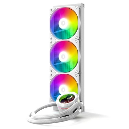 СВО ID-COOLING SL360 XE White LGA20XX/1700/1200/115X/AM5/AM4 (TDP 350W, PWM, LCD Display, Triple ARGB Fan 120mm, белы