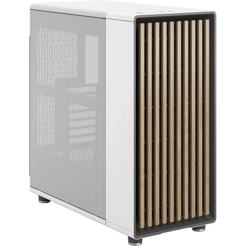 Корпус Fractal Design North (FD-C-NOR1C-03), без БП, Midi-Tower, 2x140mm, 2xUSB-A 3.2 + 1xUSB Type-C ATX, mITX Wood panel, Chalk White