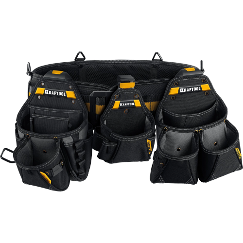 Сумка для инструментов Kraftool KBS-4 (38760-4) 37 карм. черный/желтый