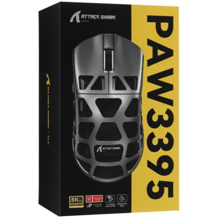 Мышь беспроводная/проводная Attack Shark R3 [Shark R3 Grey] серый