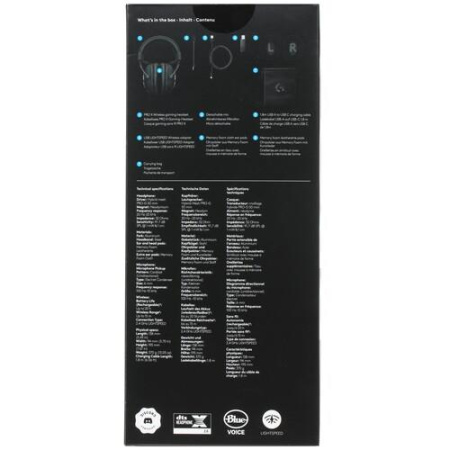 Беспроводные/проводные наушники Logitech G PRO X Wireless черный
