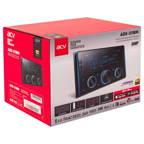 Автомагнитола ACV ADX-211BM 2DIN 4x50Вт