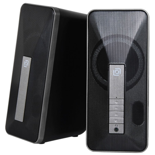 Колонки OKLICK OK-130 2.0 черный 20Вт BT портативные