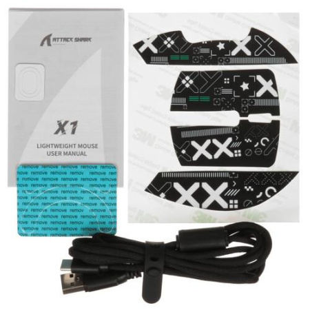 Мышь беспроводная/проводная Attack Shark X1 [SharkX1Black] черный