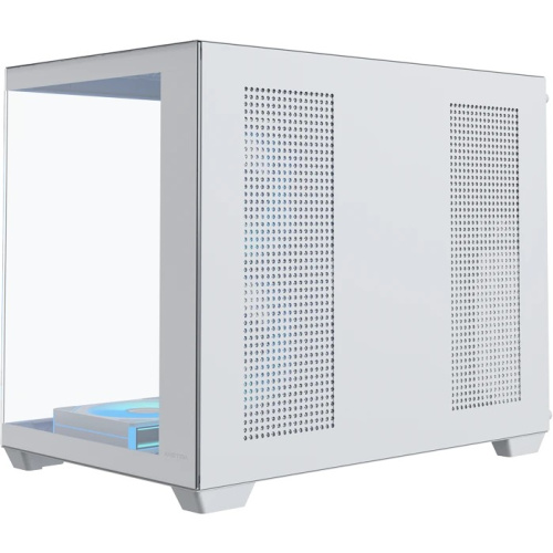 Корпус XASTRA QW500M 6ARGB-C10-UC White (QW500M-6FM12A-C10-UC-WH) mATX/Aquarium/Screewless/ 6x120mm ARGB PWM FM fans/Argb+PWM HUB 10port/Type-C